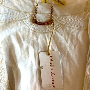 Bella Cerra White tank cardigan.